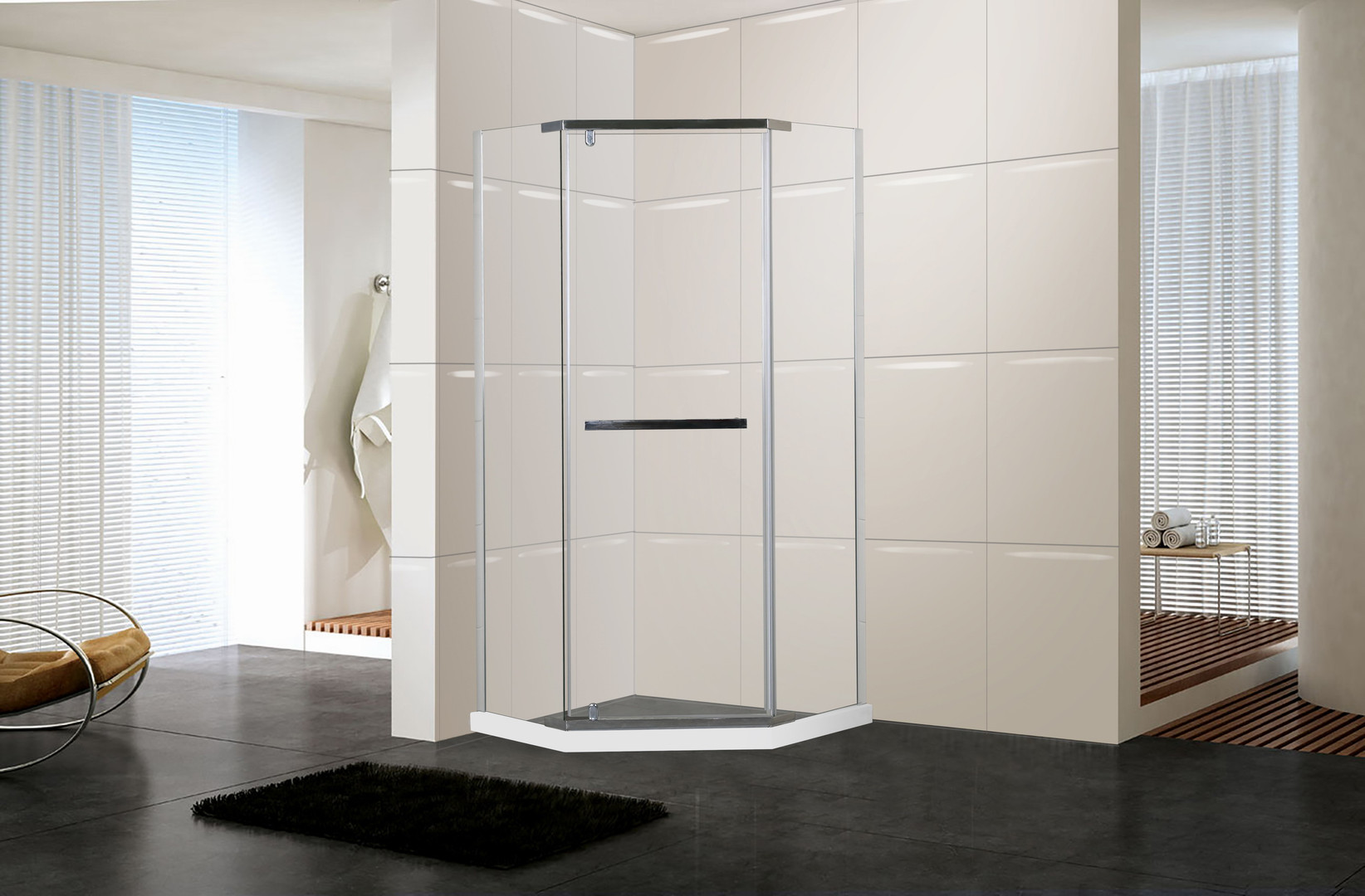 Душевой уголок Cerutti Spa CHIKA ZP91T без поддона (90х90х195)