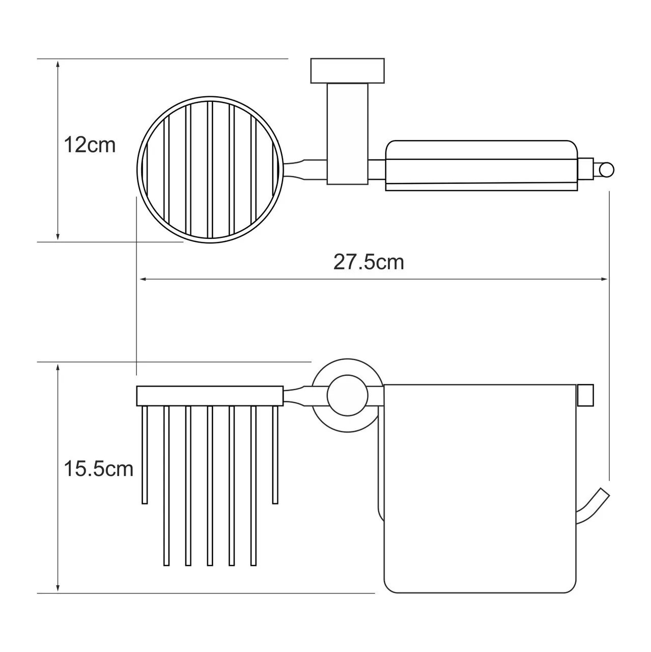 Держатель туалетной бумаги и освежителя WasserKraft Donau K-9459 хром