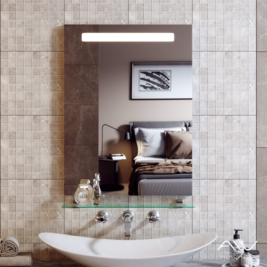 Зеркало Alavann Neve 60 свет, кнопочный выключатель