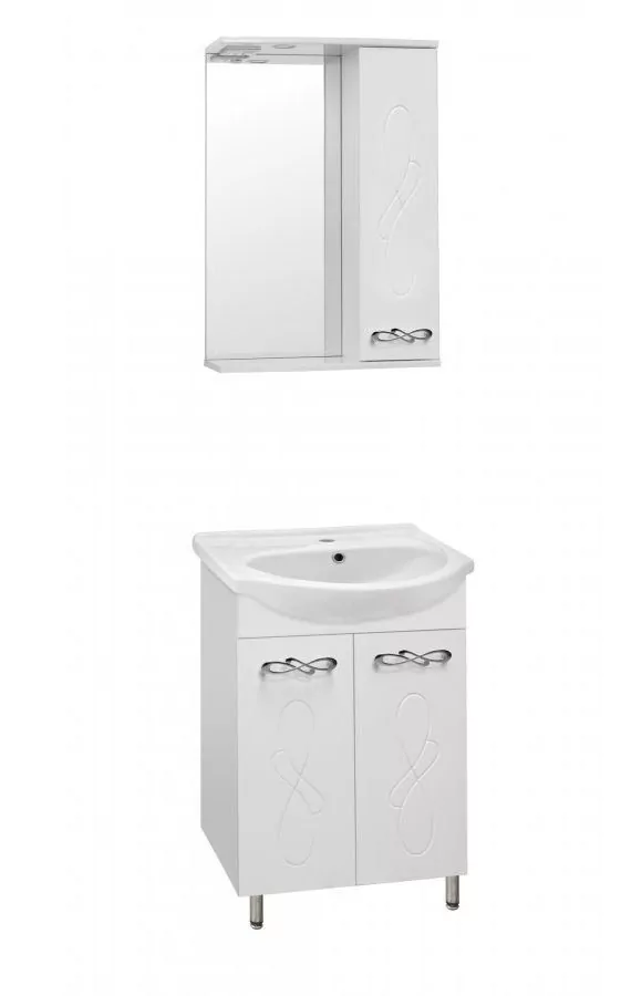 Мебель для ванной Style Line Венеция 55 комплект, напольный, белый