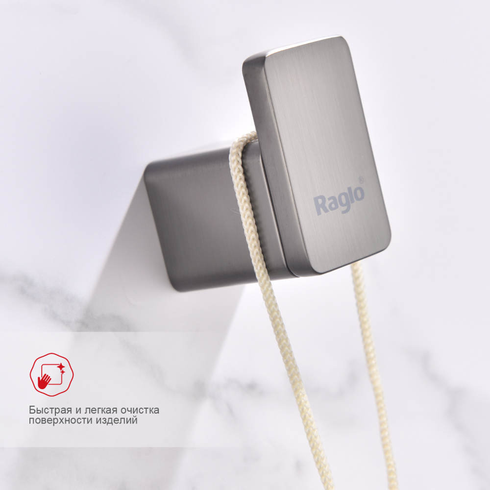 Крючок Raglo R301.05.09, графит от магазина Vanna-Vanna.ru!