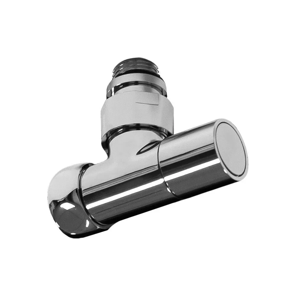 Кран для полотенцесушителя / вентиль угловой Energy, 1/2'' - 3/4'', цвет хром, ручка круг - 2 шт.