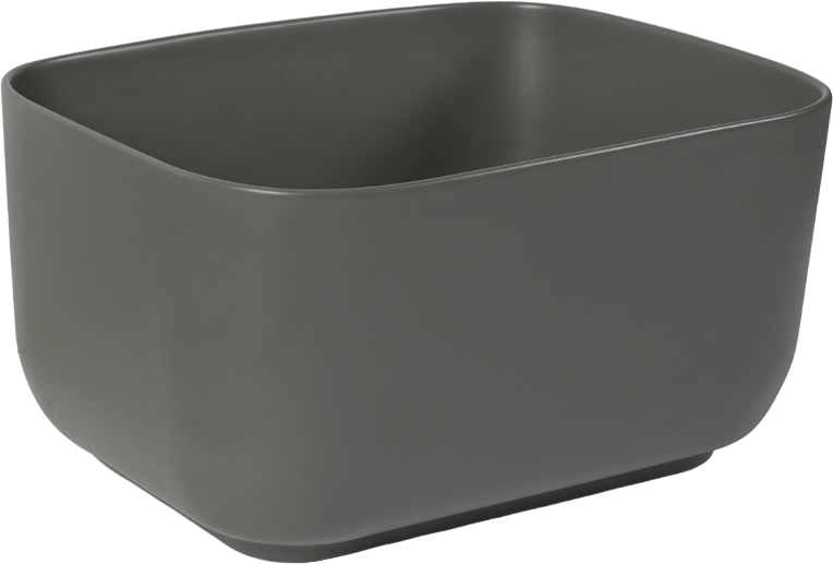 Раковина SantiLine SL-1112MG накладная, серый матовый