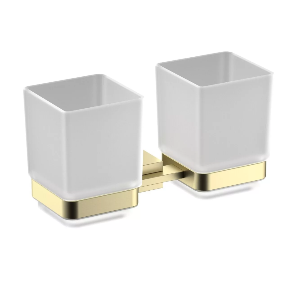 Стакан для щеток двойной Timo Selene 17034/17 матовое золото