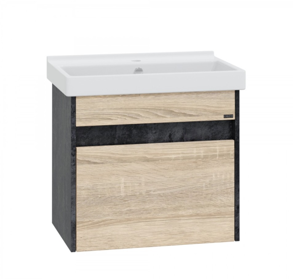 Тумба подвесная Санта Мира 60 с раковиной Fest 60, янтарный