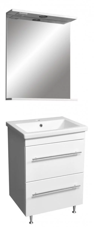 Мебель для ванной Stella Polar Ванесса 60 комплект, напольный, белый глянец