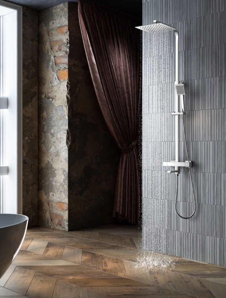 Душевая стойка SantiLine SL-9010 хром