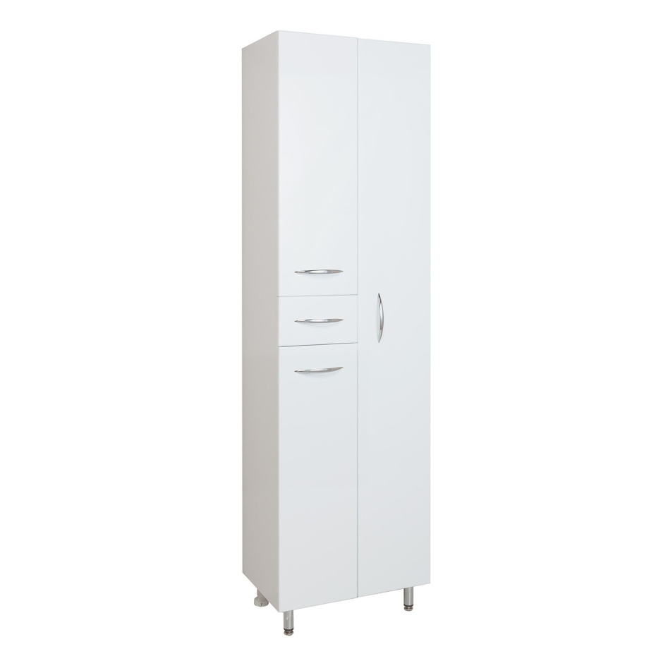 Пенал Onika Модерн 52 напольный, белый, с бельевой корзиной, правый