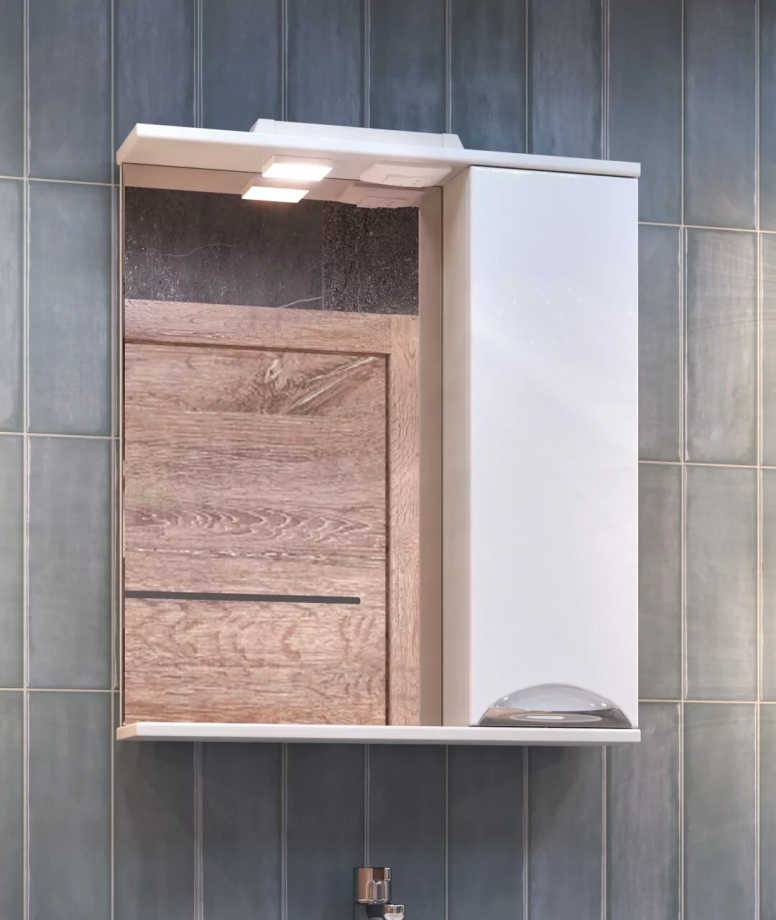 Зеркало со шкафчиком Vigo Callao 60 R, свет, белый