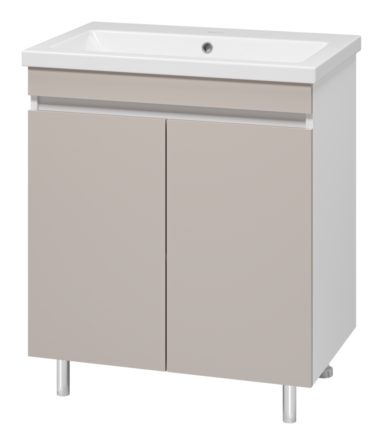 Тумба Misty Майна 70 с раковиной Como 70, напольный, сливки/белый