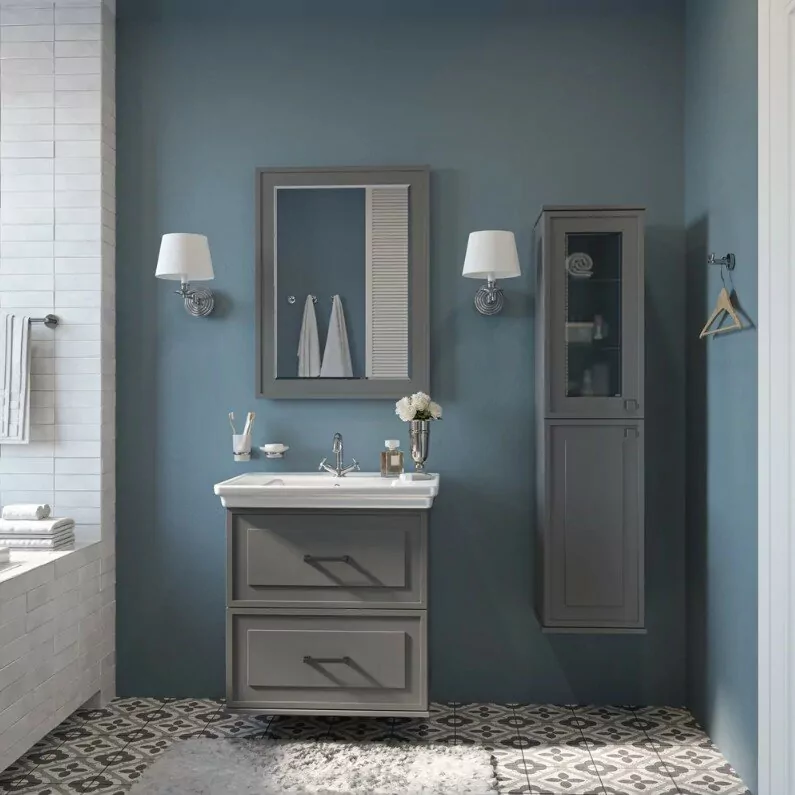 Зеркало Sanflor Модена 75 серый матовый