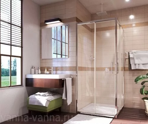 Душевой уголок WasserKraft Main 41S19 100х100 квадратный, без поддона, прозрачное стекло, хром