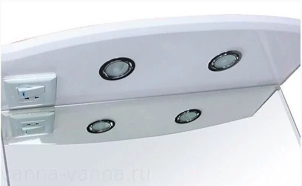 Зеркало с шкафчиком Bellezza Балтика 90 L свет, бежевый