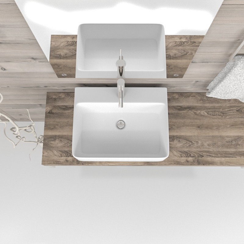 Раковина накладная Esbano CIRCON-52 (white) 520x420x155