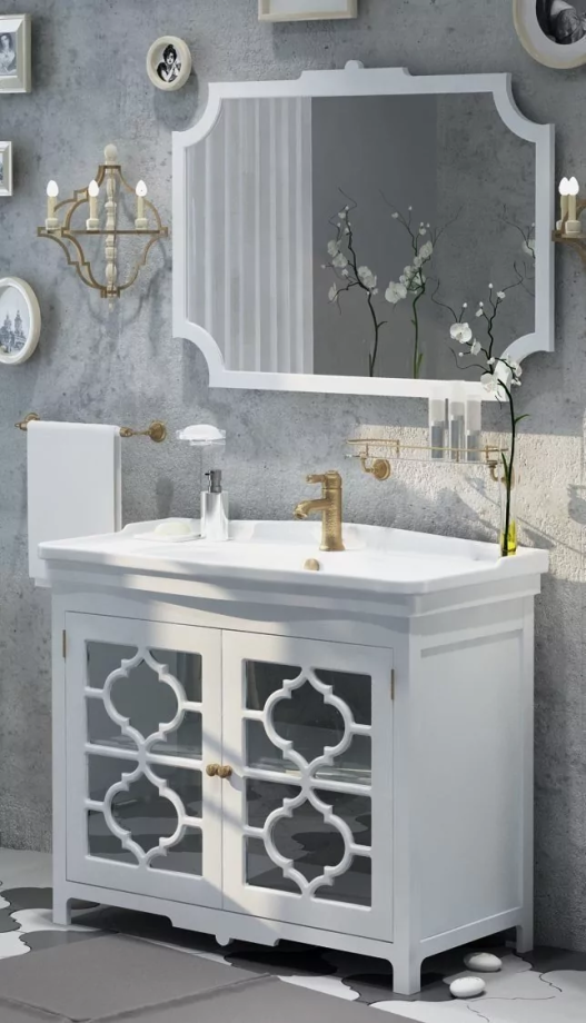 Мебель для ванной Corozo Манойр 105 комплект, напольный, белый