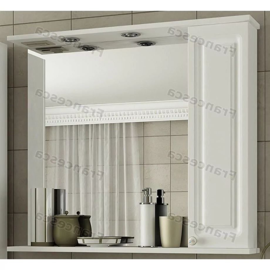 Зеркало с шкафчиком Francesca Империя 80 R свет, белый