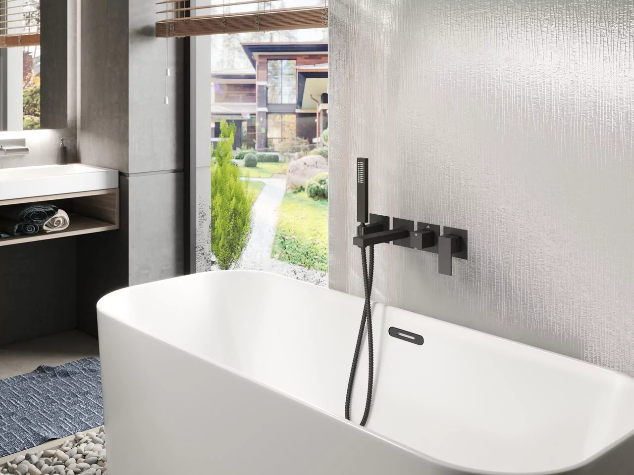 Смеситель для ванны Timo Selene 2014/03YSM черный матовый