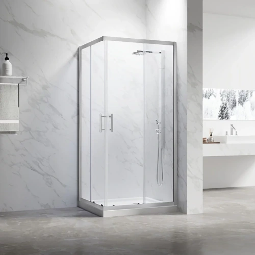 Душевой угол Veconi Rovigo RV-27CH, 1000х1000х1900, хром, стекло pear от магазина Vanna-Vanna.ru!