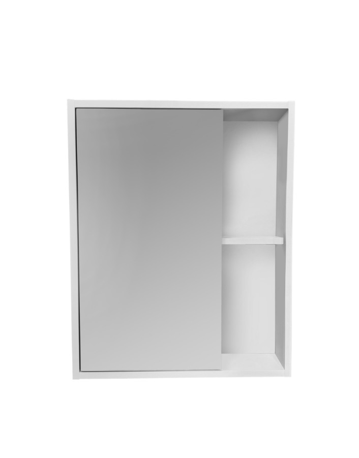 Зеркало-шкаф Runo Эко 52 серый, универсальный