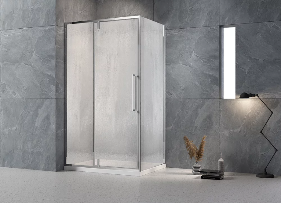 Душевой угол Veconi Rovigo RV-034R, 1000х900х1950 хром, стекло дождь