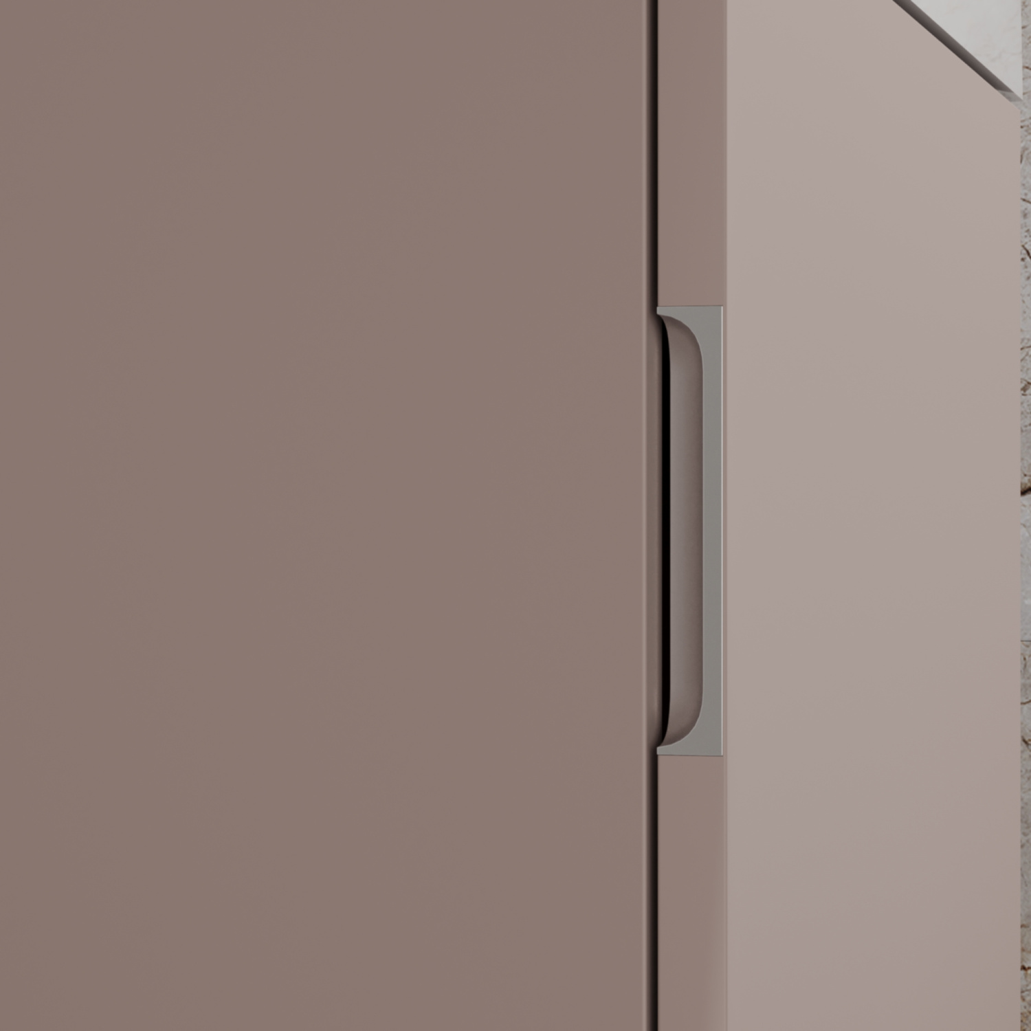 Тумба напольная Style Line "МОНО 50" с раковиной ASTI 50 белый, (1 дверь), санд пудровый