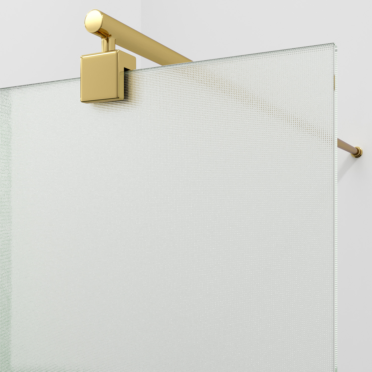 Душевая перегородка WasserKRAFT Rur 30W44PG-TXG, глянцевое золото