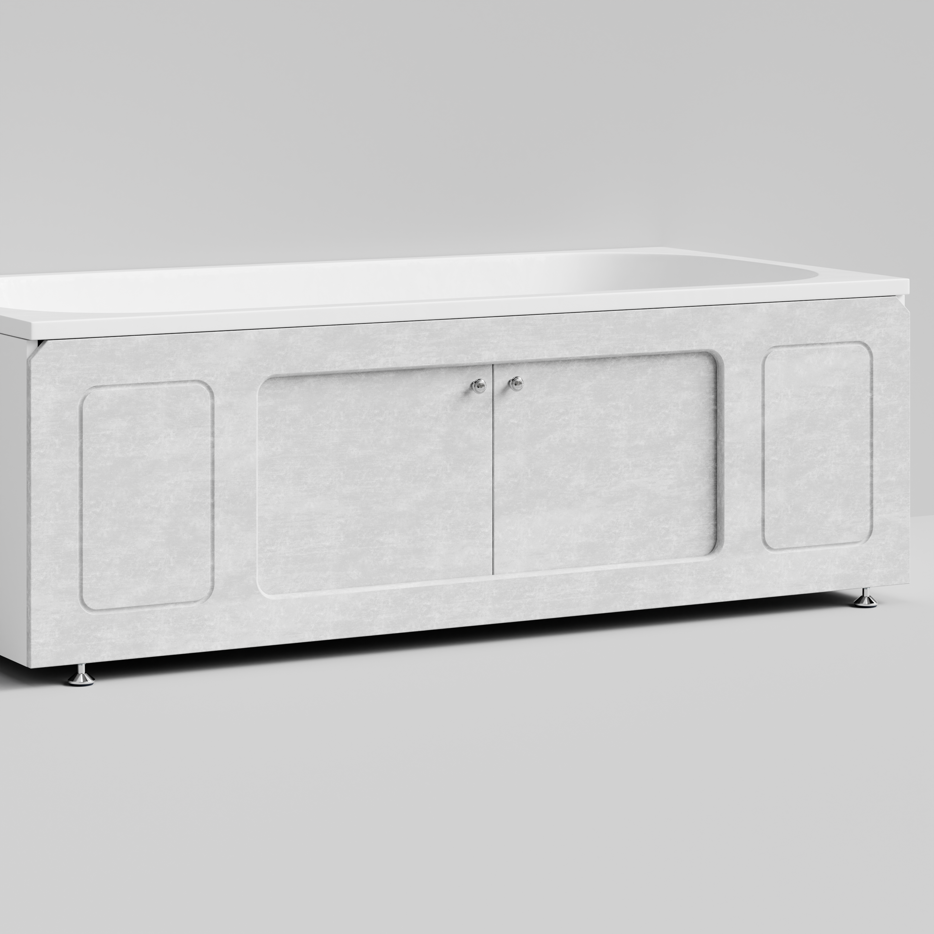 Экран под ванну Vod-ok Лидер 170 раздвижной Белый камен