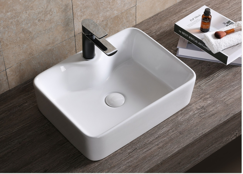 Раковина Ceruttispa CR7051 накладная, белая, прямоугольная 480х370х130