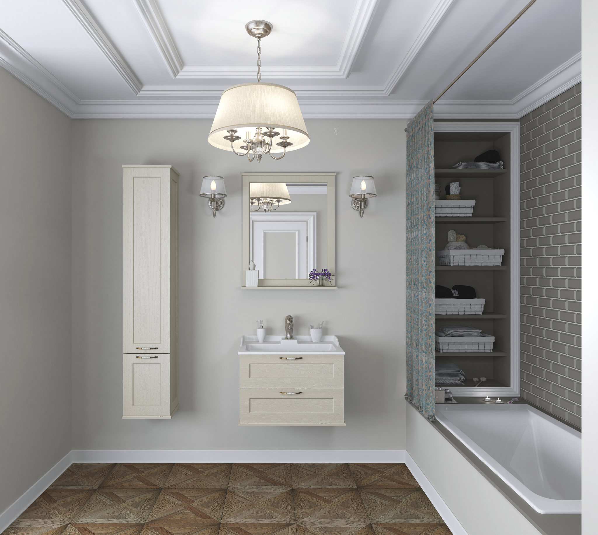 Зеркало Aquaton Леон 65 дуб бежевый