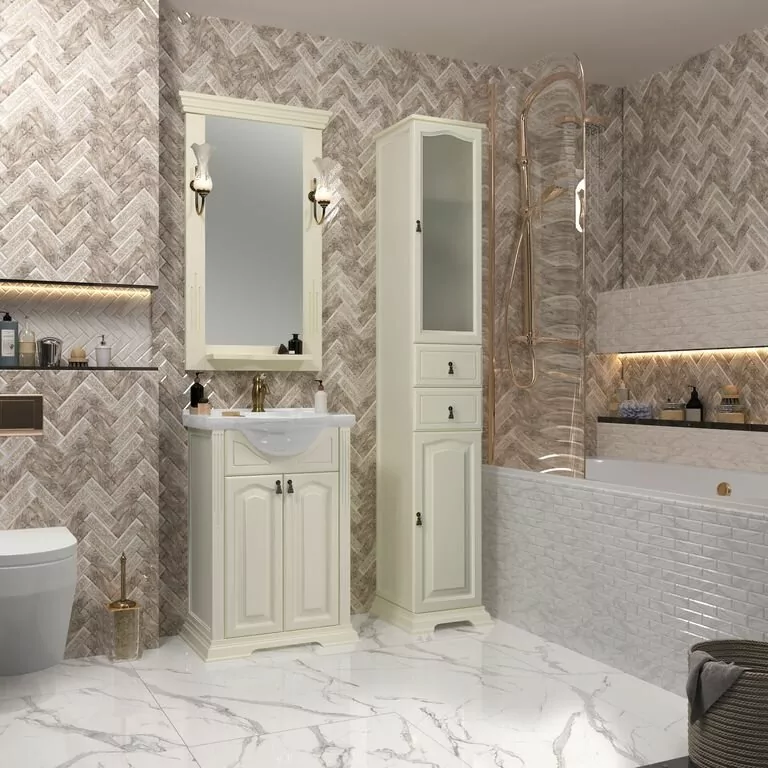 Тумба с раковиной Opadiris Риспекто 55 слоновая кость