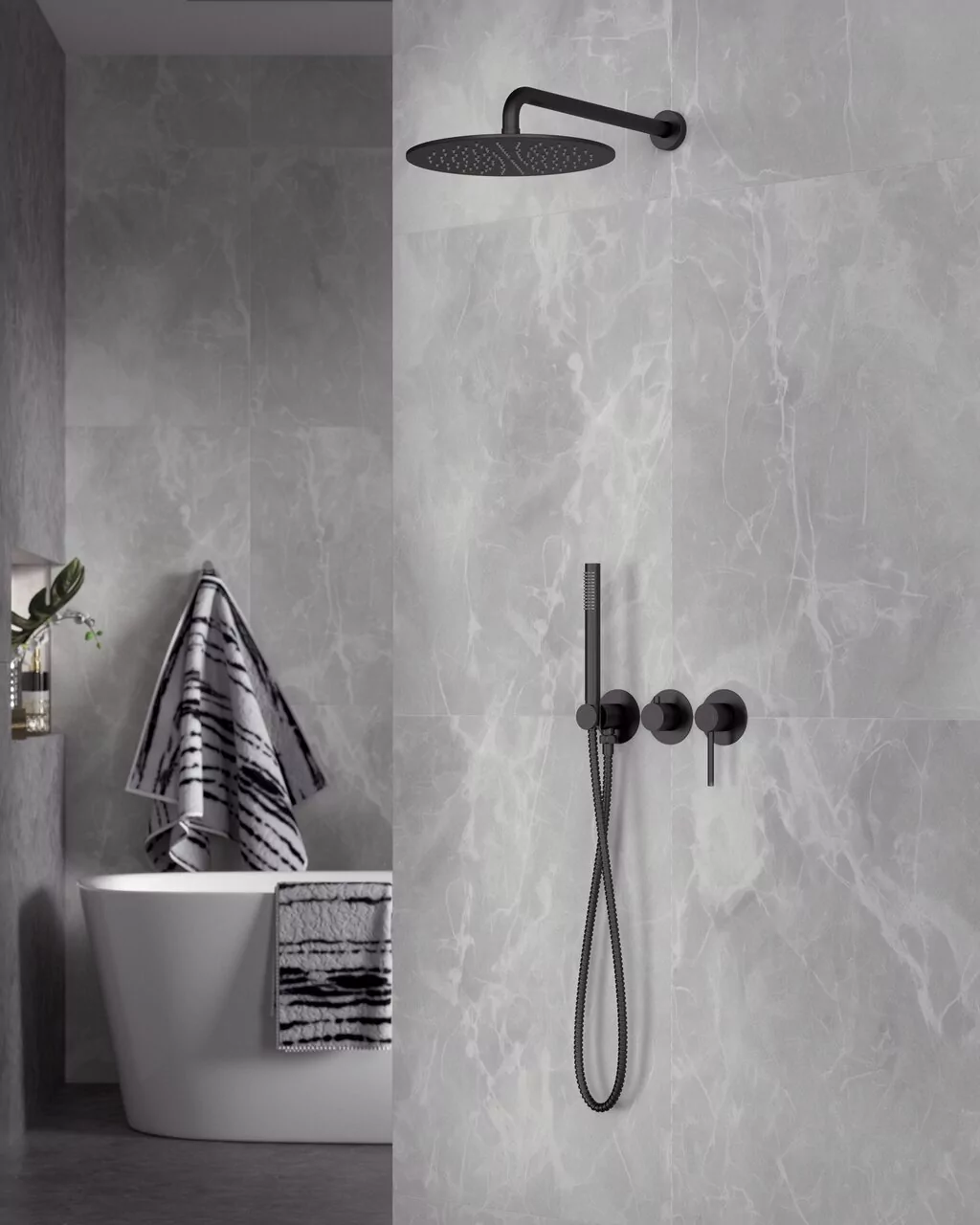 Душевой комплект Timo Saona SX-2349/03SM черный матовый