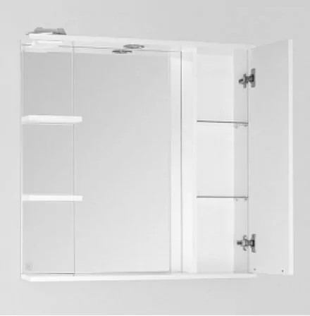 Зеркало со шкафчиком Style Line Жасмин 80/С R свет, белый