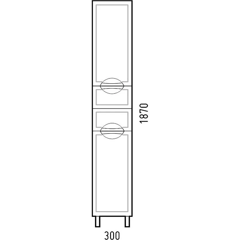 Пенал Corozo Монро 30 Z2 L/R напольный, универсальный, белый