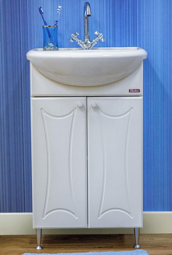 Тумба Sanflor Карина 50 с раковиной Уют 50