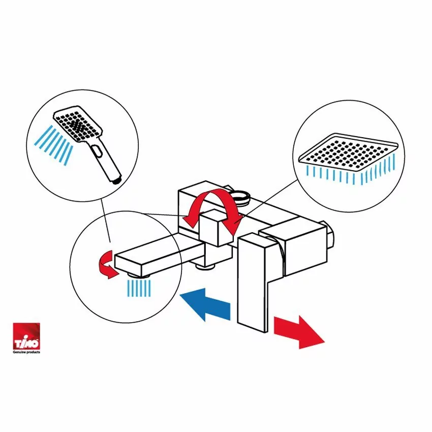 Душевая стойка Timo Selene SX-2013/17 золото матовое