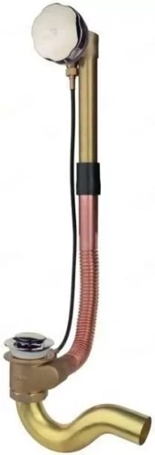 Слив перелив для ванны Timo 8003/02 полуавтомат, 65 см, антик от магазина Vanna-Vanna.ru!