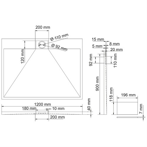Поддон для душа WasserKRAFT Alme 15T07