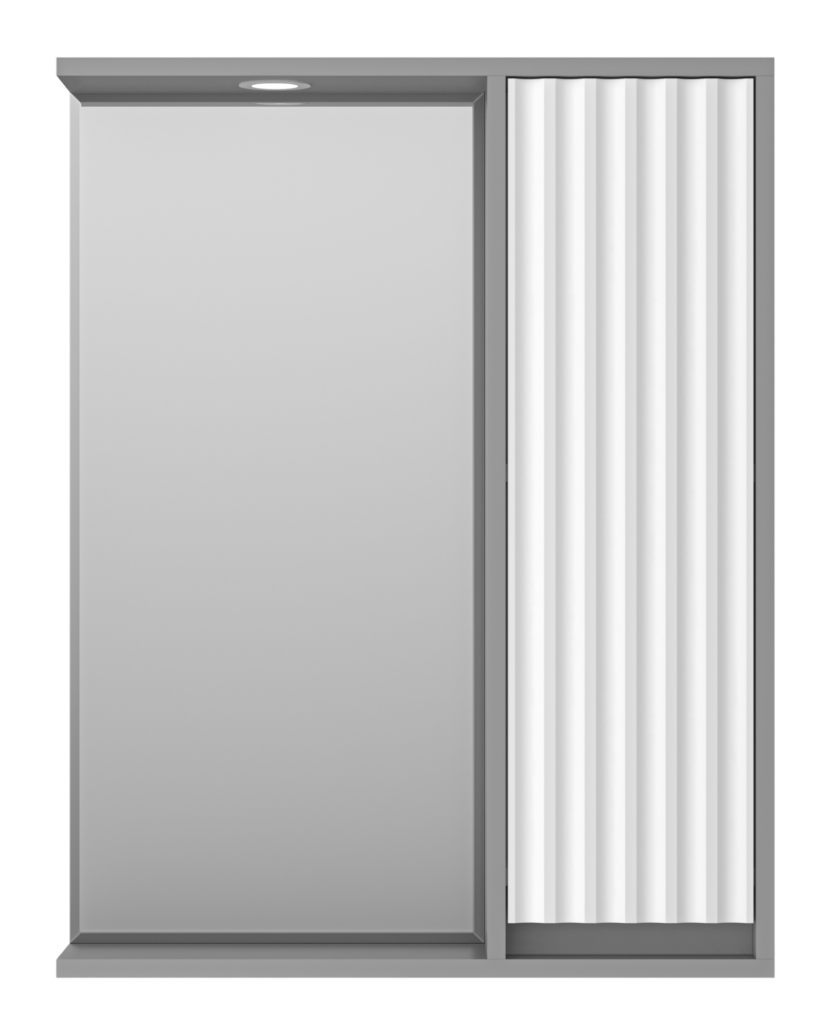 Зеркало со шкафчиком Brevita Balaton 65 R, белый/серый