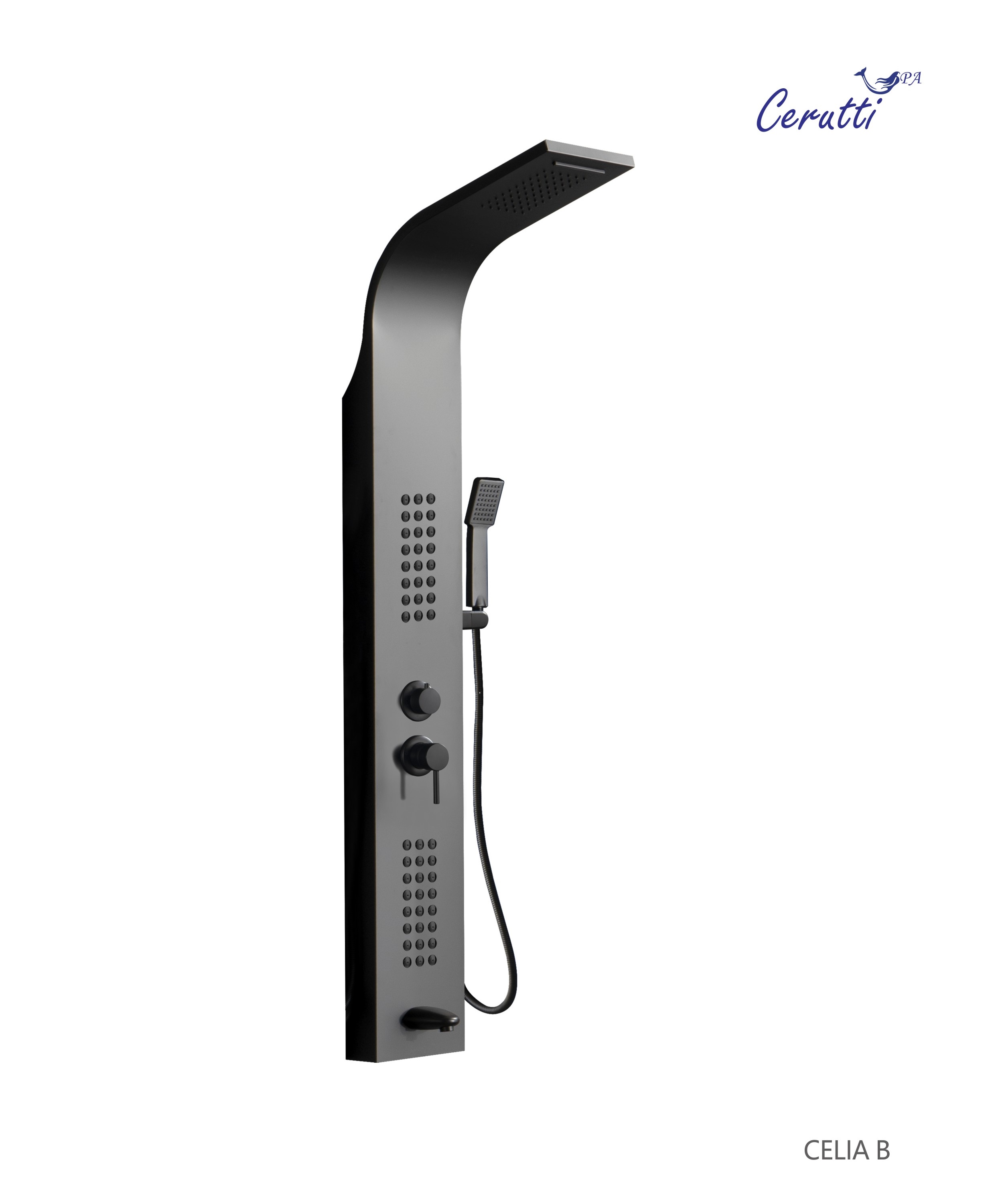 Душевая панель Cerutti Spa CELIA B CT10401 черный