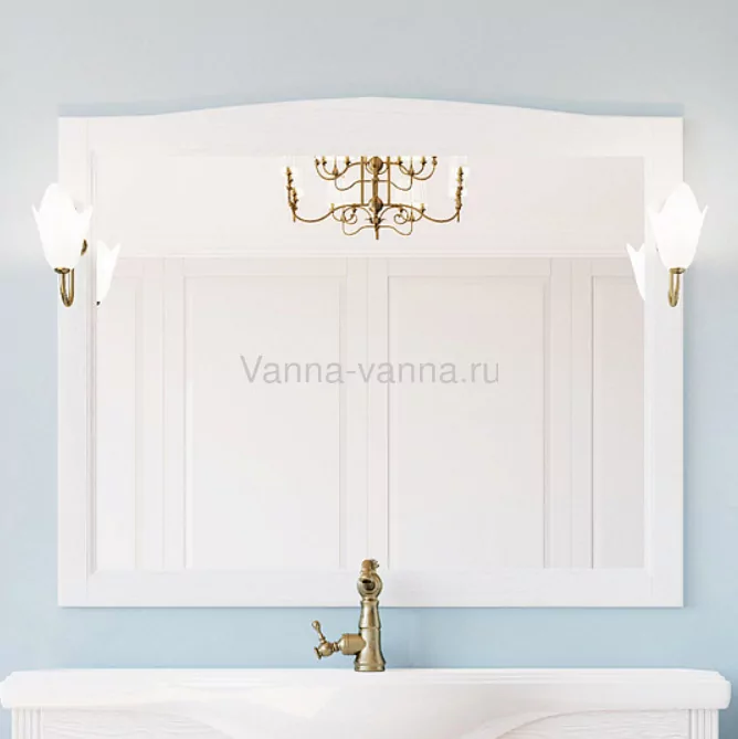 Мебель для ванной ValenHouse Эллина 120 комплект, напольный, белый, бронза