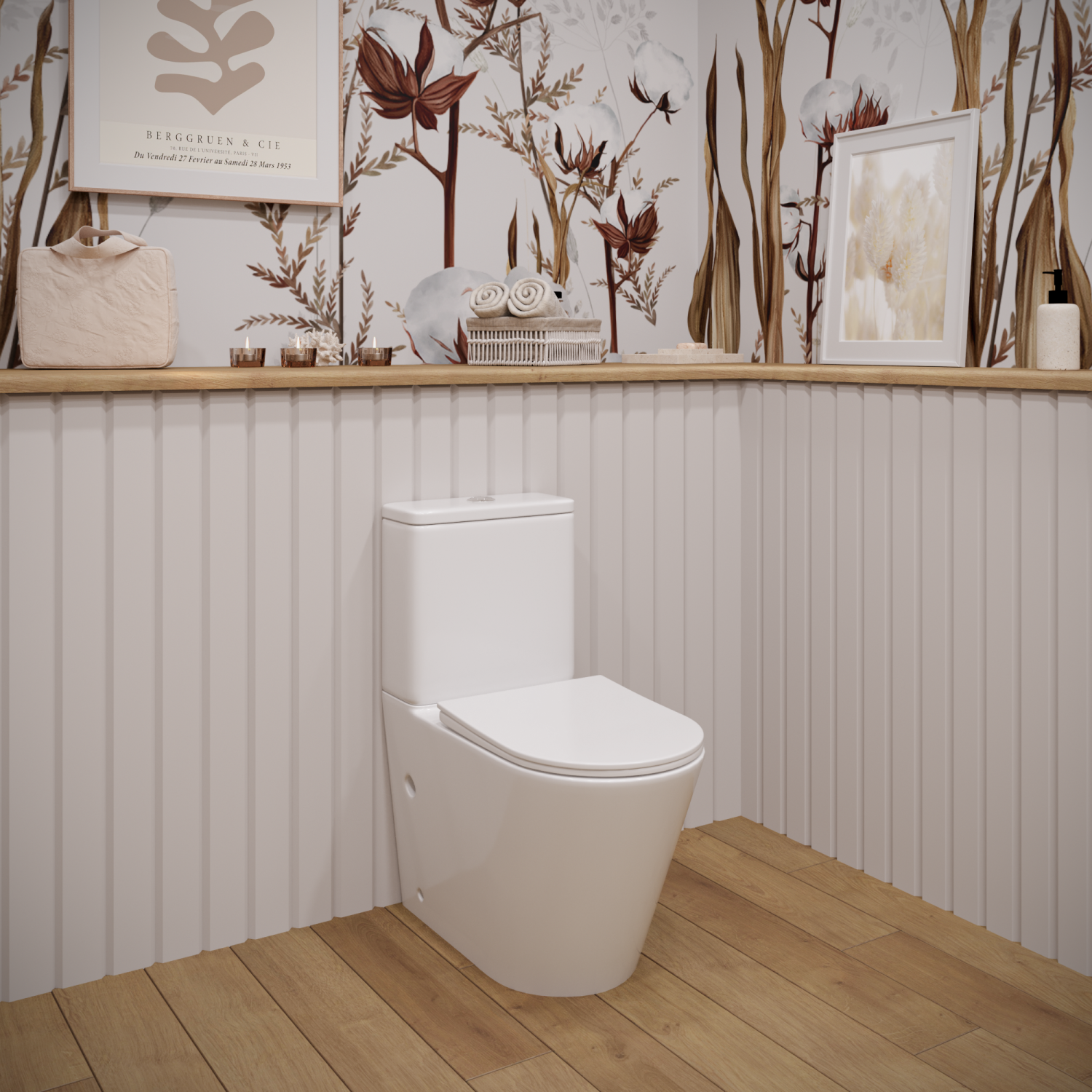 Унитаз напольный торнадо Stella Polar Гранада KN6002000, белый, 2 части