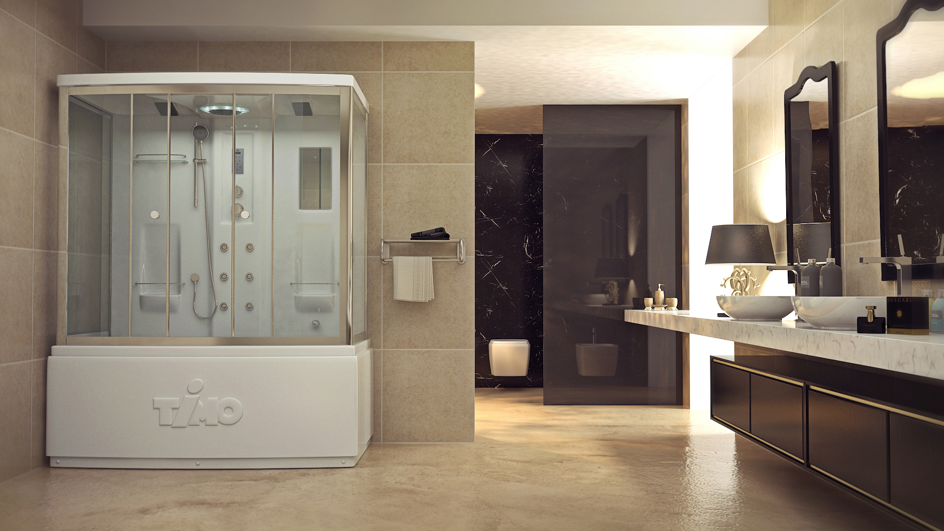 Душевая кабина Timo Lux T-7750 NEW 150*88*220, турецкая баня хамам