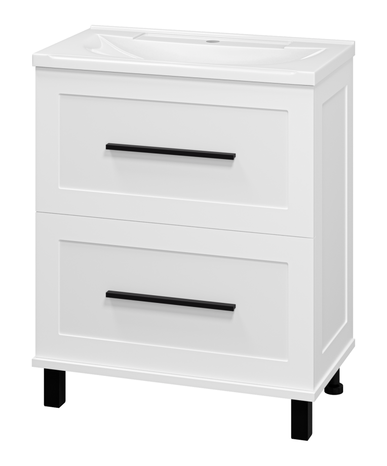 Тумба с раковиной Misty Модерн 70 белый