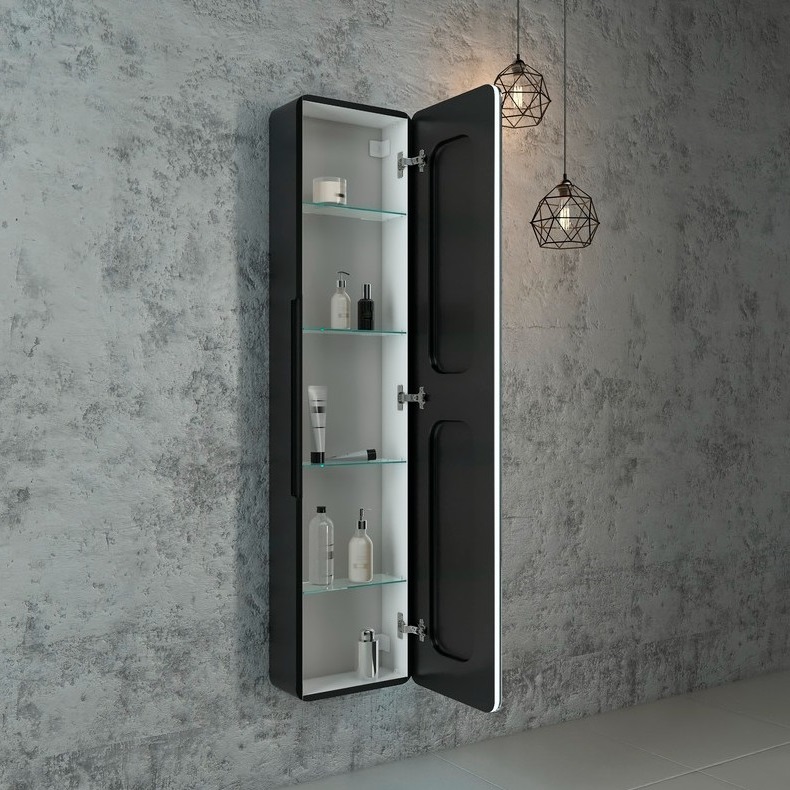 Пенал EQUIL Eltoro подвесной black LED 360х156