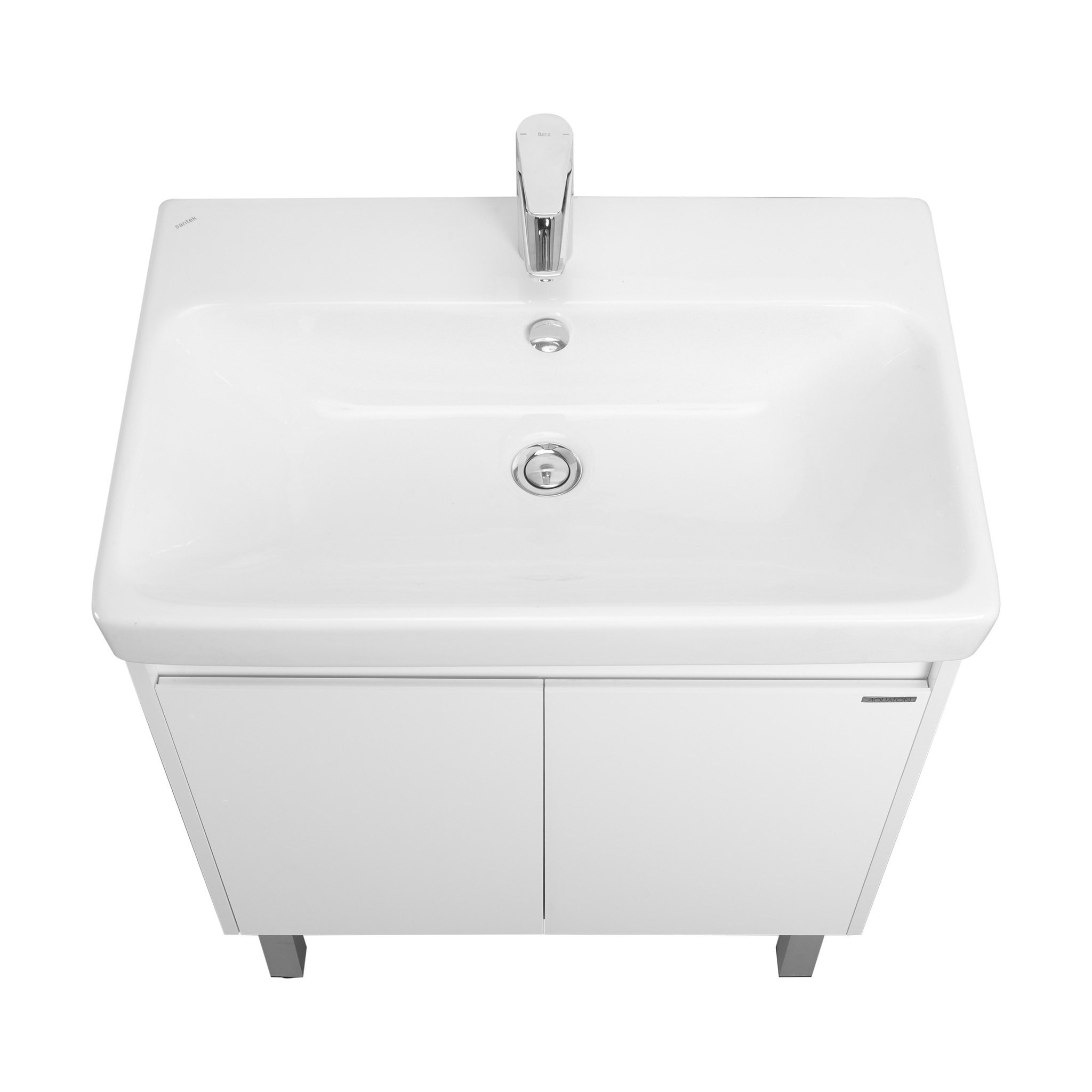 Тумба Aquaton Сканди Doors 70 с раковиной Адриана 70, 2 ящика, напольная, белый