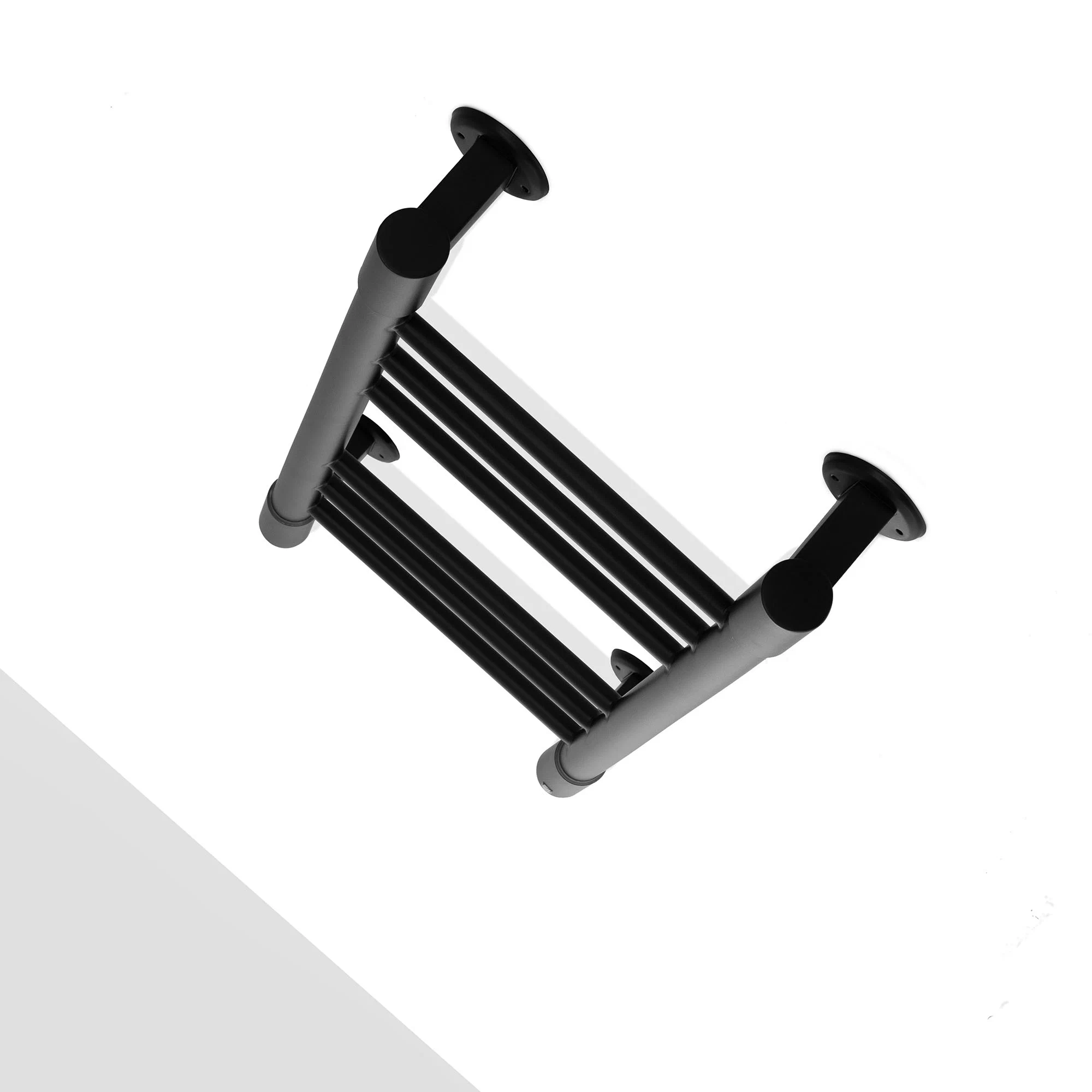 Полотенцесушитель электрический Energy Ergo2 P 650x300 черный матовый, лесенка прямая, узкий, скрытый/наружный монтаж