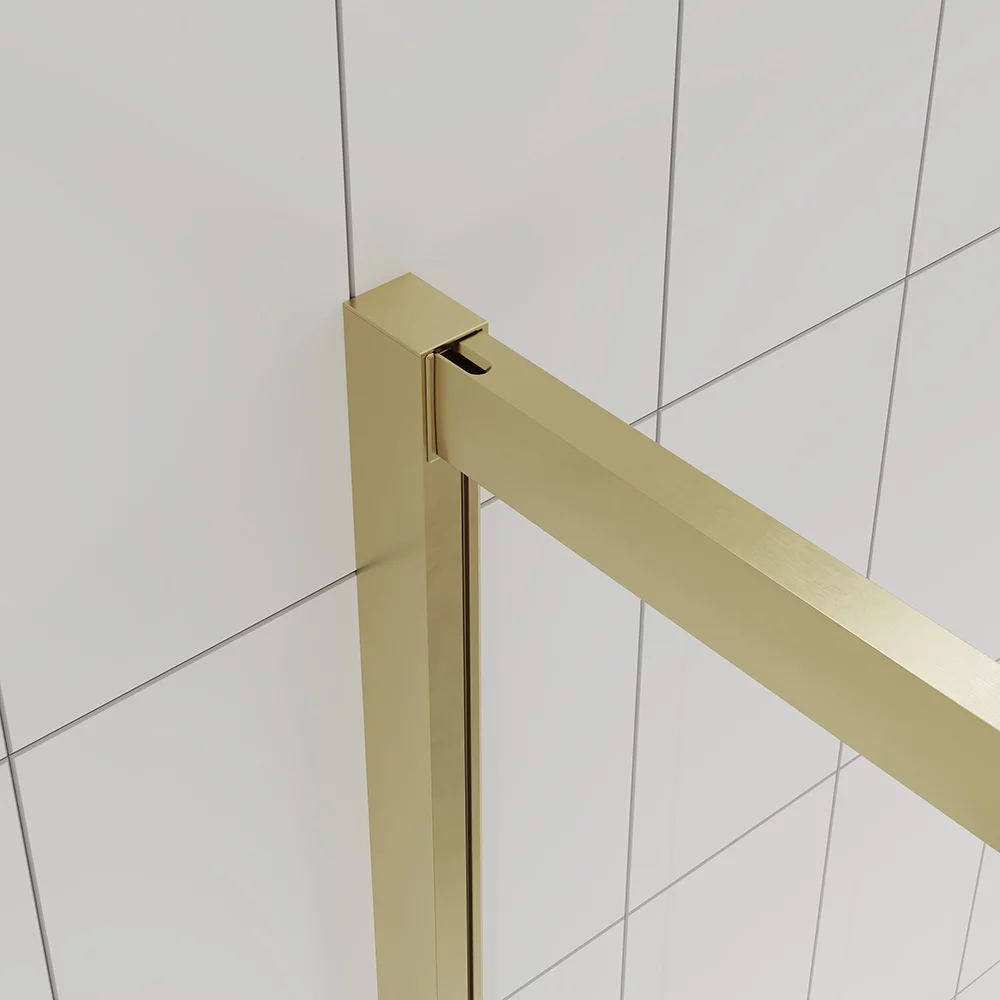 Душевой угол Veconi Evo 300 G, 1000х900x1950, золото брашинг, прозрачное стекло