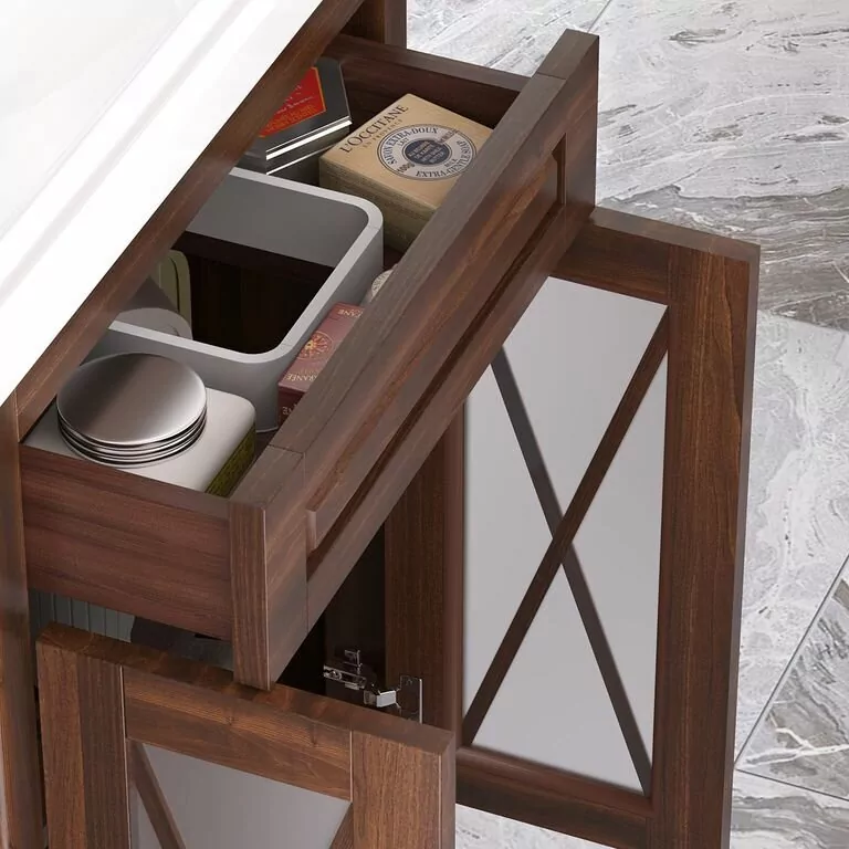 Мебель для ванной Opadiris Палермо 60 комплект, напольный, светлый орех