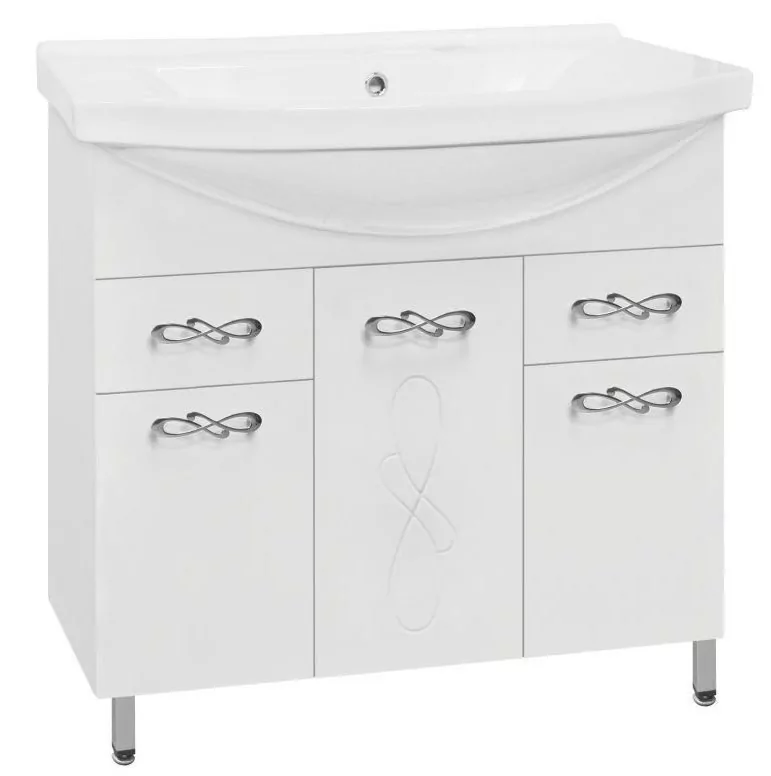 Тумба с раковиной Style Line Венеция 90 напольная, белая