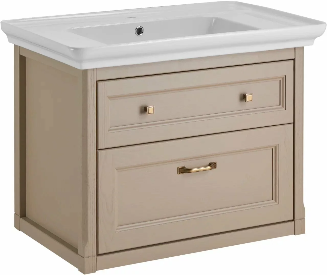 Тумба с раковиной ASB Woodline Толедо 85 подвесная, капучино